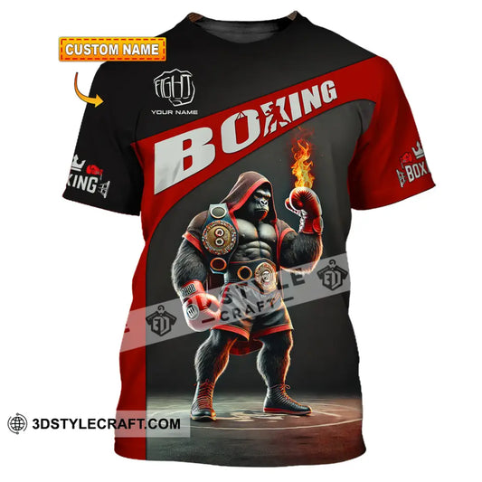 Unisex Shirt Custom Name Boxing Long Sleeve T-Shirt T-Shirt