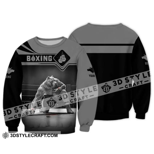 Unisex Shirt, Custom Name Boxing Shirt, Boxing Long Sleeve, Boxing T-Shirt style option 4