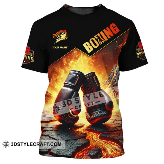 Unisex Shirt, Custom Name Boxing Shirt, Boxing Lover Polo Long Sleeve Shirt, Boxing Gift style option 2