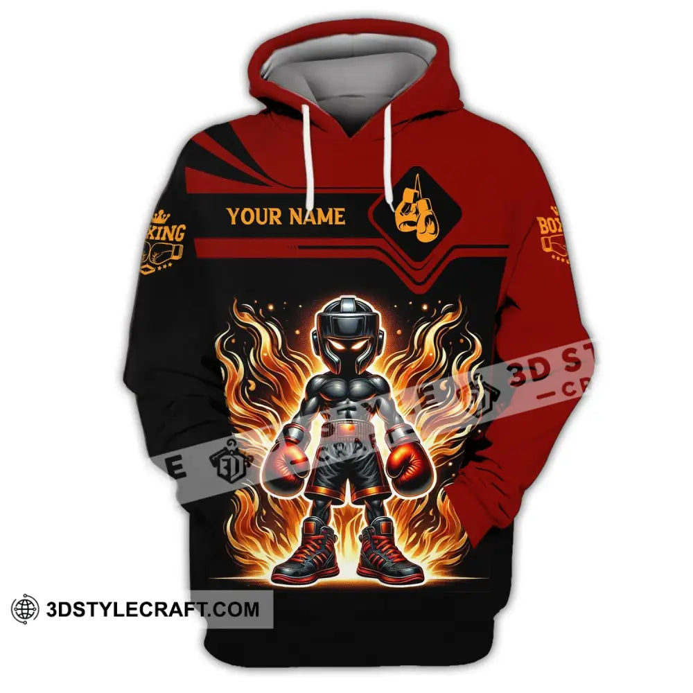 Unisex Shirt Custom Name Boxing Lover T-Shirt Gift Hoodie / S T-Shirt