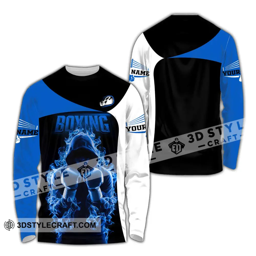Unisex Shirt Custom Name Boxing Lover T-Shirt Gift Long Sleeve / S T-Shirt