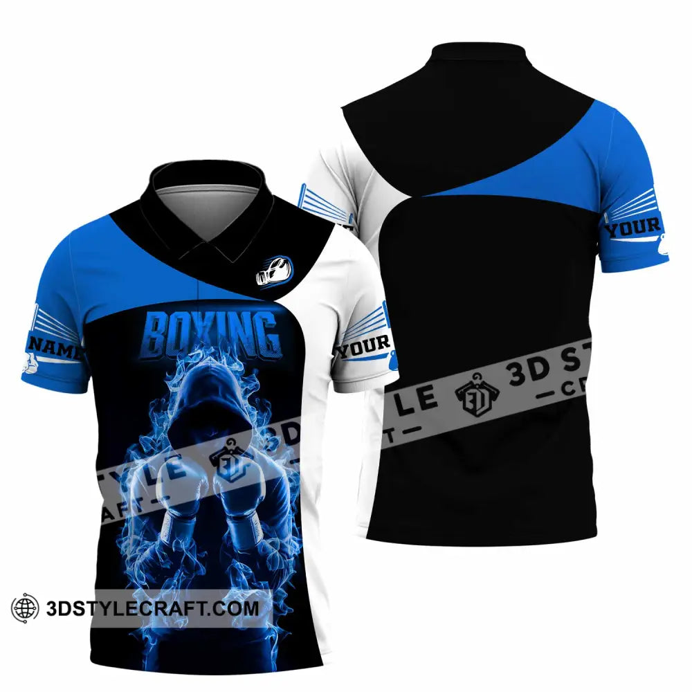 Unisex Shirt Custom Name Boxing Lover T-Shirt Gift Polo / S T-Shirt