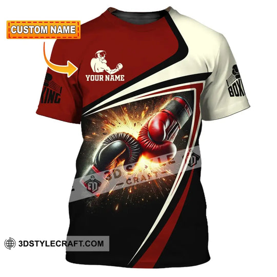 Unisex Shirt, Custom Name Boxing Shirt, Boxing Polo Long Sleeve, Boxing Love T-Shirt style option 1
