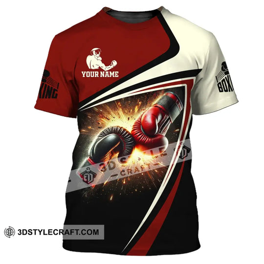 Unisex Shirt, Custom Name Boxing Shirt, Boxing Polo Long Sleeve, Boxing Love T-Shirt style option 2