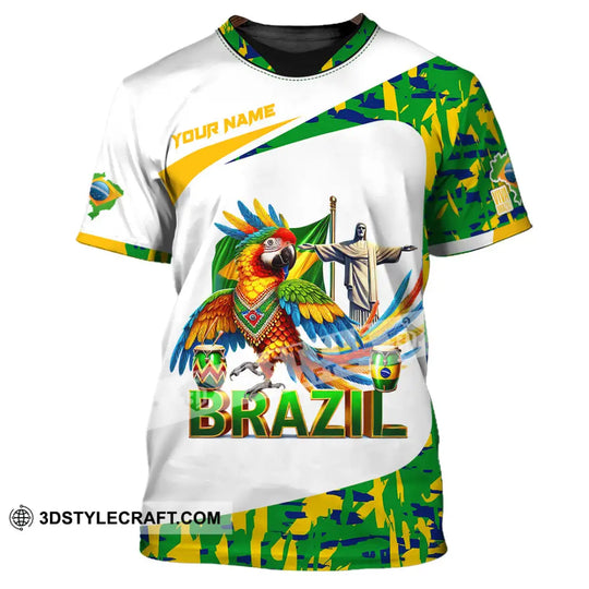 Unisex Shirt, Custom Name Brazil Shirt, Gift for Brazil Lover style option 2
