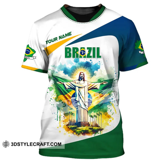 Unisex Shirt, Custom Name Brazil Shirt, Brazil Polo Long Sleeve, Brazil Gift style option 2