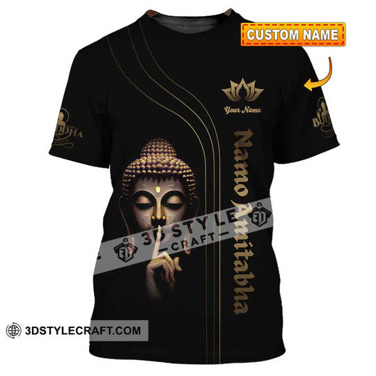Unisex Shirt, Custom Name Buddha Shirt, Buddha Polo Long Sleeve Shirt, Buddhist Gift style option 1