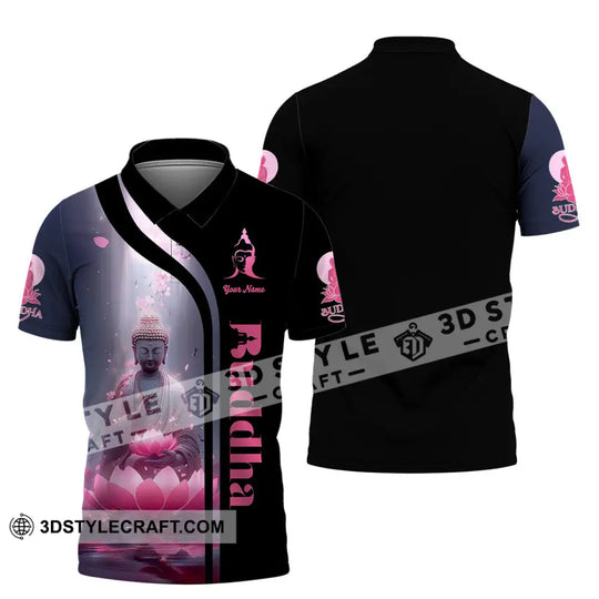 Unisex Shirt, Custom Name Buddha Shirt, Buddha Polo Long Sleeve, Buddhist T-Shirt style option 4