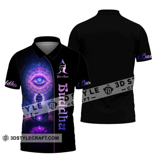 Unisex Shirt, Custom Name Buddha Shirt, Buddha  Polo Long Sleeve, Buddhist T-Shirt style option 4