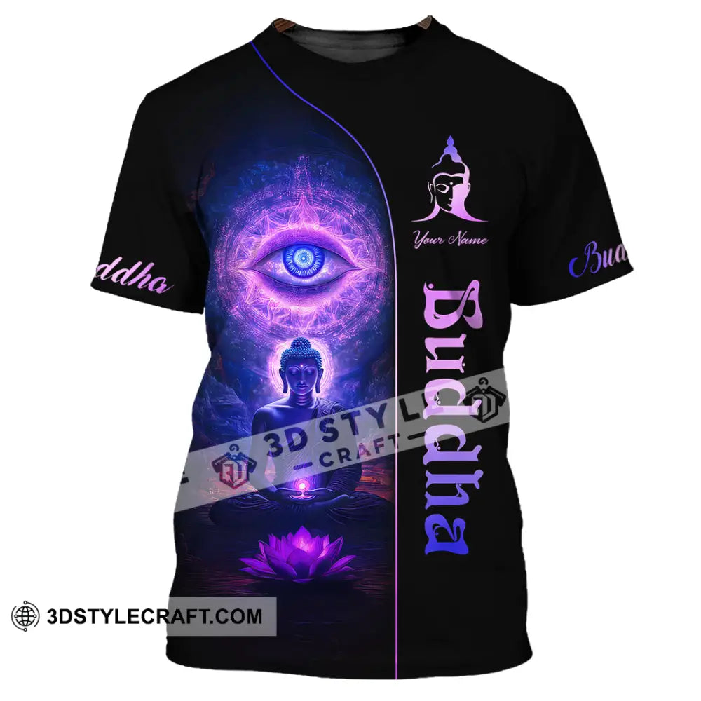 Unisex Shirt Custom Name Buddha Polo Long Sleeve Buddhist T-Shirt / S T-Shirt
