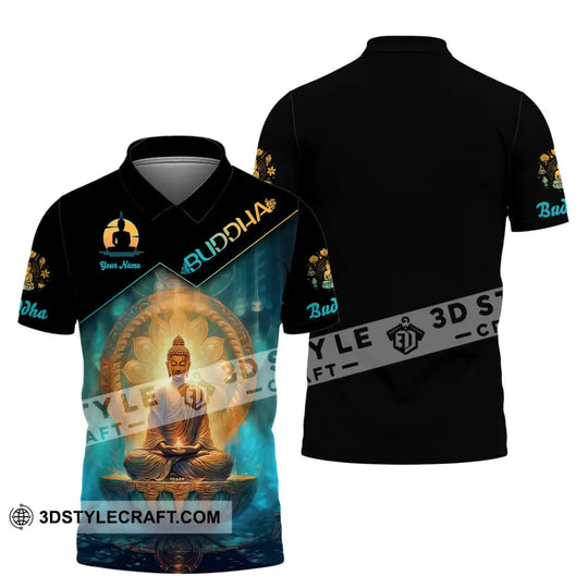 Unisex Shirt, Custom Name Buddha Shirt, Buddha  Polo Long Sleeve, Buddhist T-Shirt style option 4