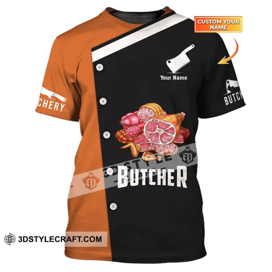 Unisex Shirt, Custom Name Butcher Shirt, Butchery, Gift For Butcher, Meat Butcher T-Shirt style option 1