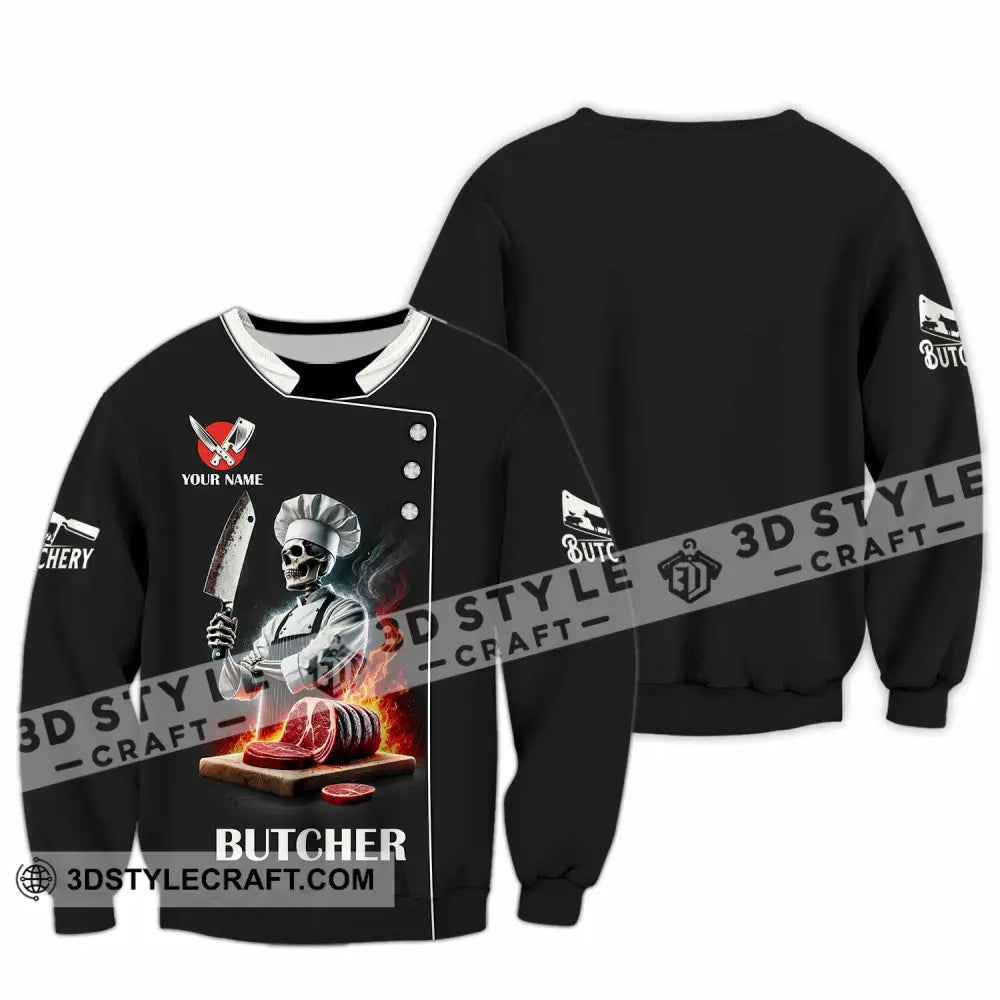 Unisex Shirt Custom Name Butcher Gift Long Sleeve / S T-Shirt