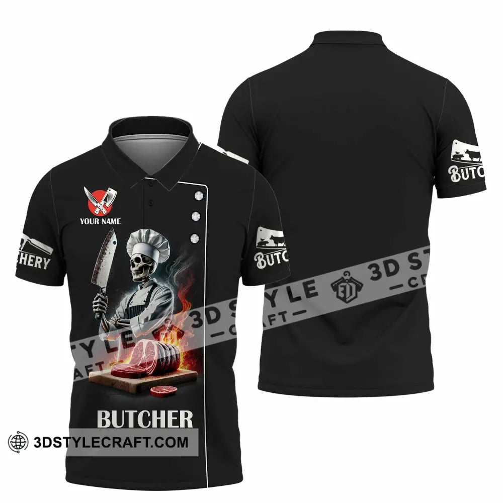 Unisex Shirt Custom Name Butcher Gift Polo / S T-Shirt