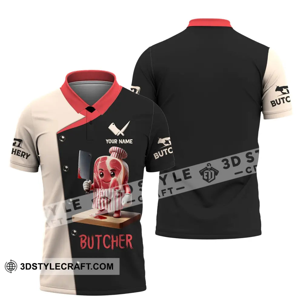 Unisex Shirt Custom Name Butcher Gift Polo / S T-Shirt