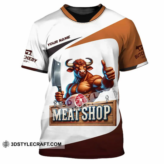Unisex Shirt, Custom Name Butcher Shirt, Meat Shop T-Shirt style option 2