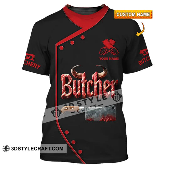 Unisex Shirt, Custom Name Butcher T-Shirt, Butcher Hoodie Long Sleeve Shirt, Butcher Gift style option 1