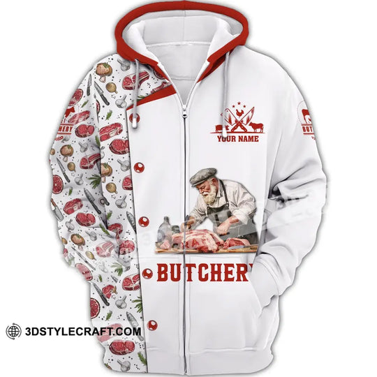 Unisex Shirt, Custom Name Butchery Shirt, Gift For Butcher, Meat Butcher T-Shirt style option 3