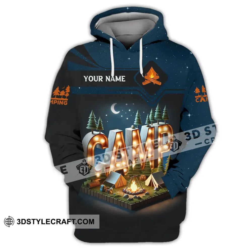 Unisex Shirt Custom Name Camping Gift For Lover Hoodie / S T-Shirt