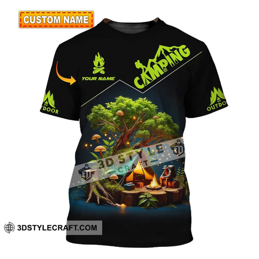 Unisex Shirt Custom Name Camping Gift For Lover T-Shirt