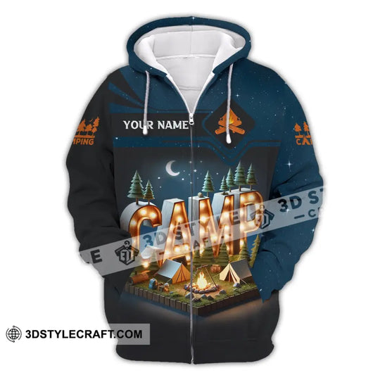 Unisex Shirt, Custom Name Camping Shirt, Gift for Camping Lover style option 3