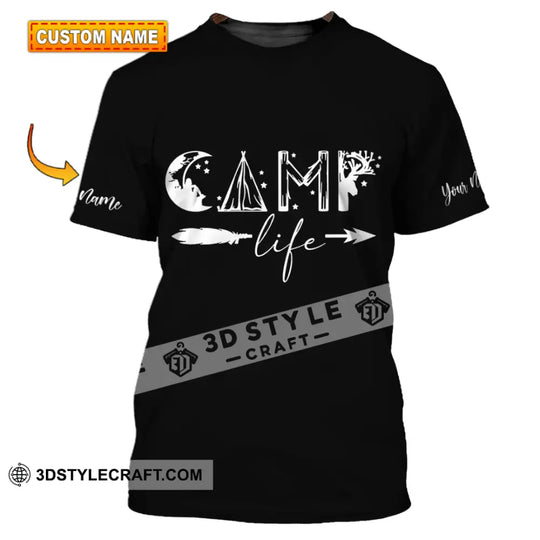 Unisex Shirt - Custom Name Shirt - Camping Shirt, Camping Life, Gift For Camping Lover style option 1