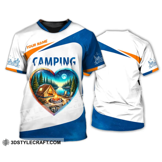 Unisex Shirt, Custom Name Camping Shirt, Camping Polo Long Sleeve, Camping Love T-Shirt style option 2