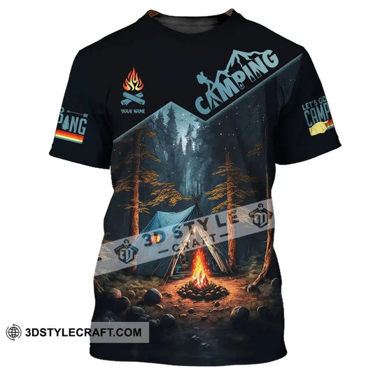 Unisex Shirt, Custom Name Camping T-Shirt, Camping Clothing, Camping Trip Clothing style option 2