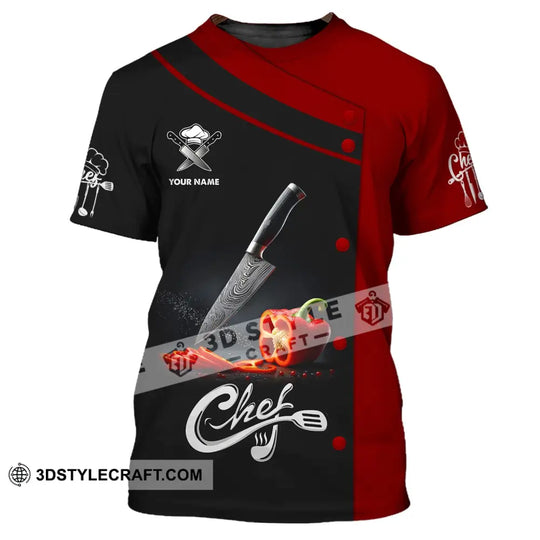Unisex Shirt, Custom Name Chef Shirt, Chef Apparel, Shirt for Chefs, Gift for Cooking Lovers style option 2