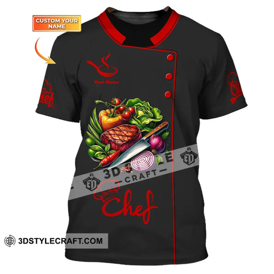Unisex Shirt, Custom Name Chef Shirt, Chef Apparel, Gift for Cooking Lovers, Shirt for Chefs style option 1