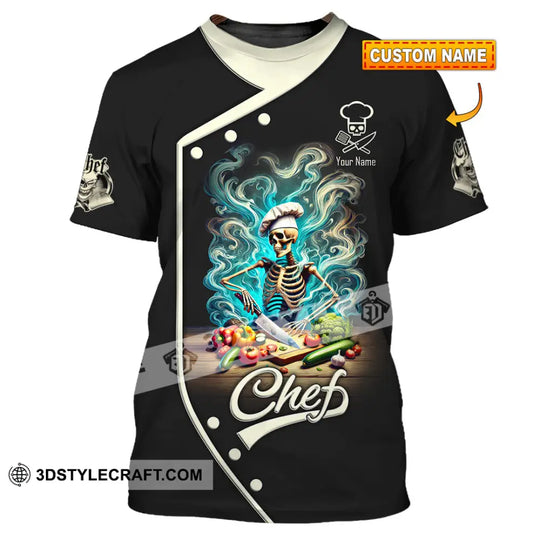Unisex Shirt, Custom Name Chef Shirt, Chef Apparel, Chef Polo Long Sleeve, Cooking Love T-Shirt style option 1