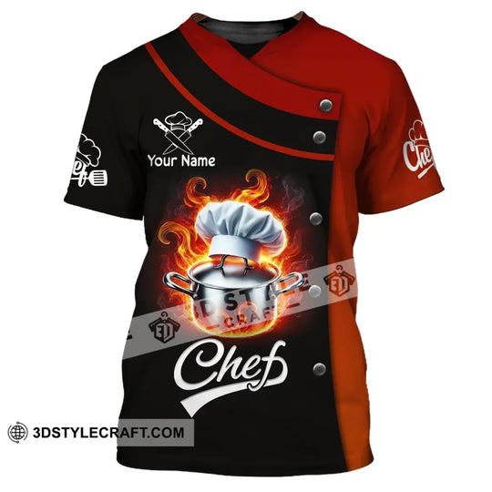 Unisex Shirt, Custom Name Chef Shirt, Chef Apparel, Chef Polo Long Sleeve, Cooking Love T-Shirt style option 2