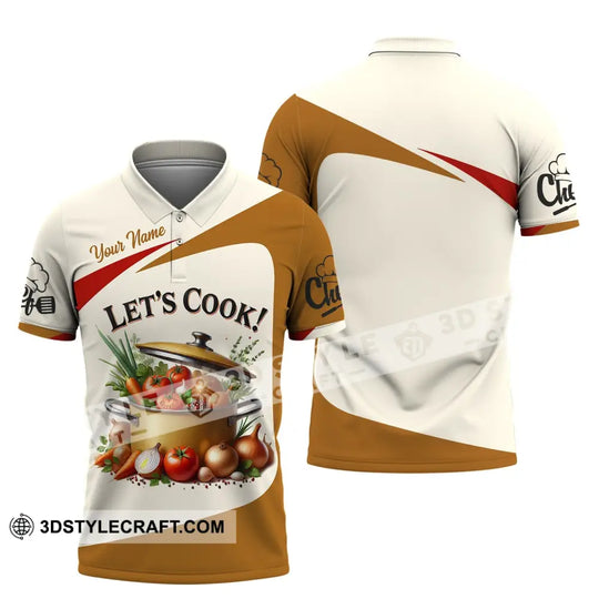 Unisex Shirt, Custom Name Chef Shirt, Chef Apparel, Chef Polo Long Sleeve, Cooking Love T-Shirt style option 4