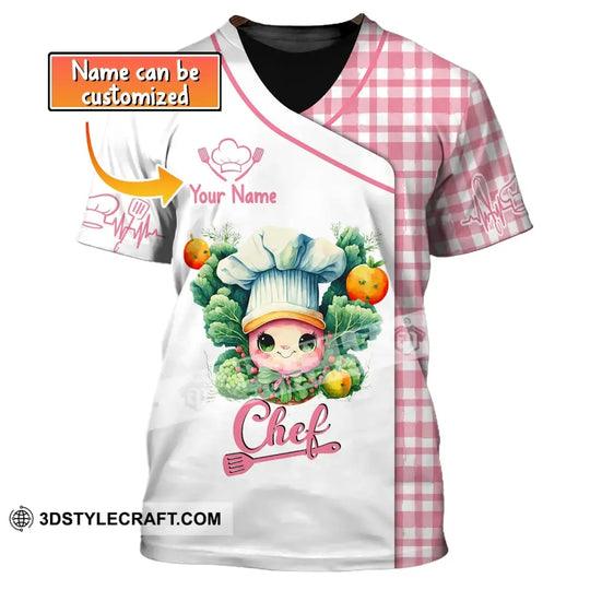 Unisex Shirt, Custom Name Chef Shirt, Chef Apparel, Chef Polo Long Sleeve, Cute Chef T-Shirt style option 1