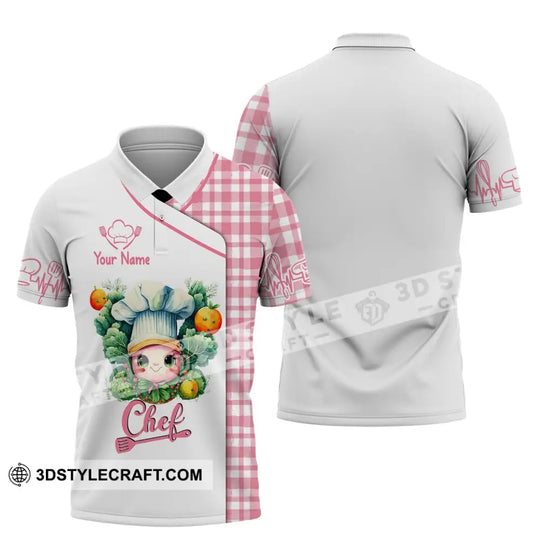 Unisex Shirt, Custom Name Chef Shirt, Chef Apparel, Chef Polo Long Sleeve, Cute Chef T-Shirt style option 4