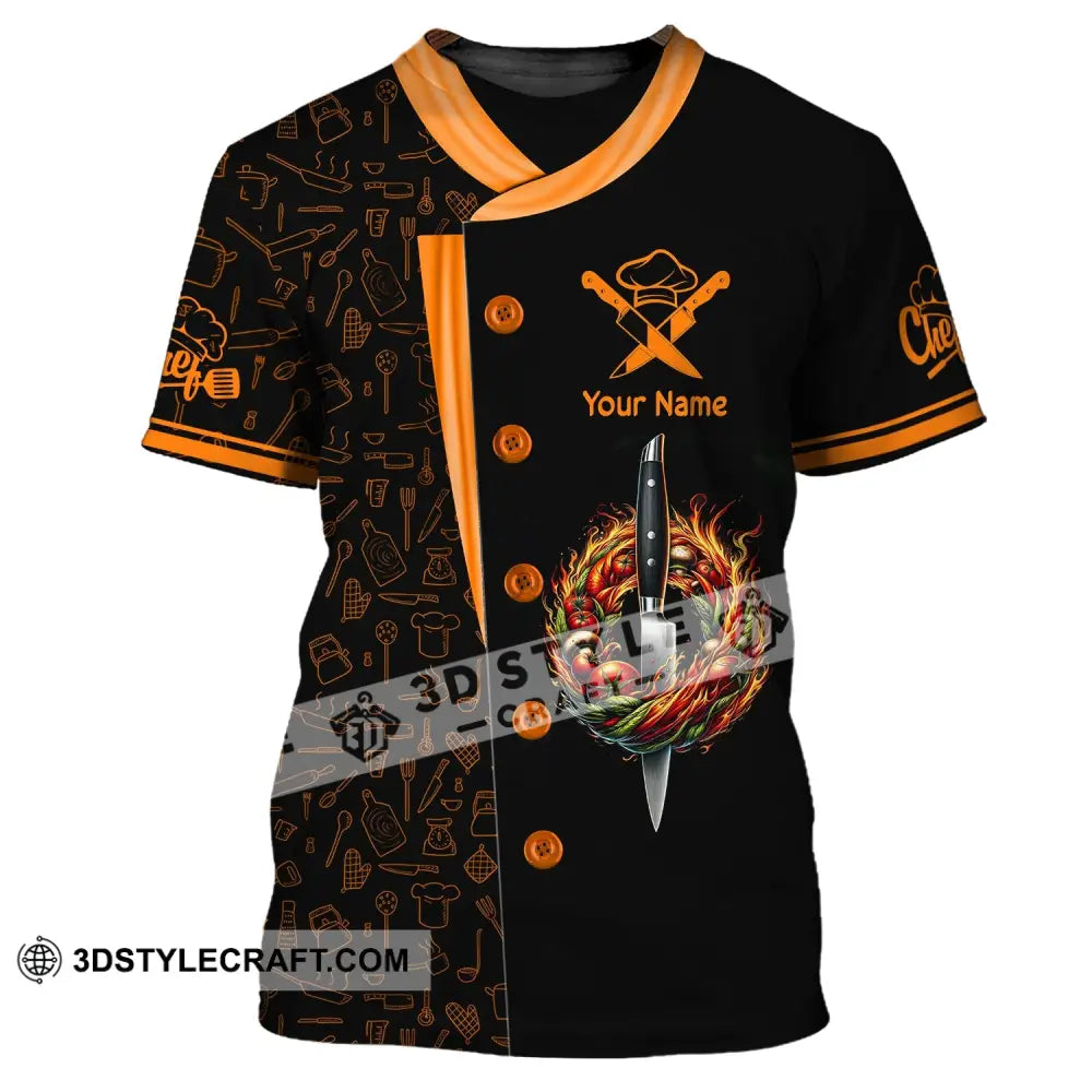 Unisex Shirt Custom Name Chef Chefs Polo Hoodie Apparel T-Shirt / S