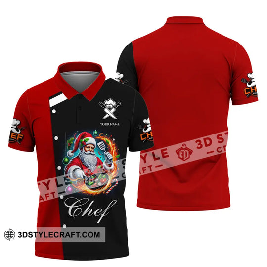 Unisex Shirt, Custom Name Chef Shirt, Chef Christmas, Chef Polo Long Sleeve, Cooking Love T-Shirt style option 4