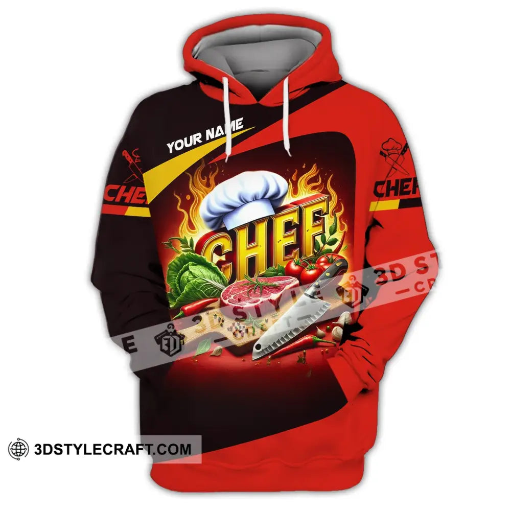 Unisex Shirt Custom Name Chef Cooking Lover T-Shirt Hoodie / S T-Shirt