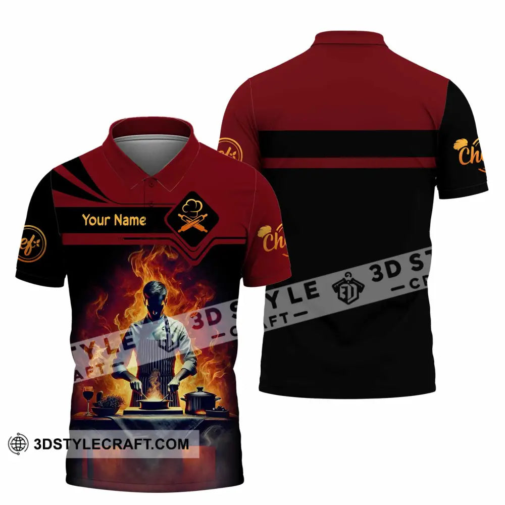 Unisex Shirt Custom Name Chef Gift For Chefs Polo / S T-Shirt