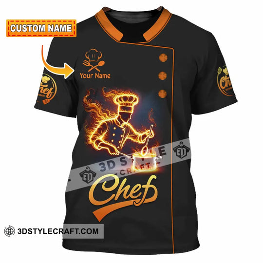 Unisex Shirt, Custom Name Chef Shirt, Gift for Chefs style option 1