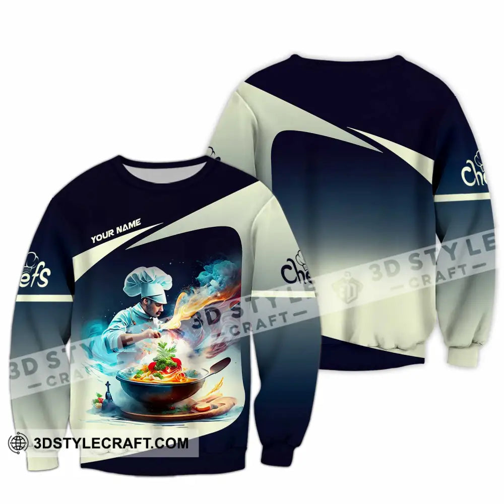 Unisex Shirt Custom Name Chef Gift Long Sleeve / S T-Shirt