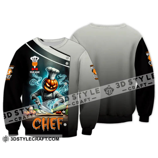 Unisex Shirt, Custom Name Chef Shirt, Chef Halloween, Chef Polo Long Sleeve, Cooking Love T-Shirt style option 4