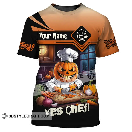 Unisex Shirt, Custom Name Chef Shirt, Chef Halloween, Chef Polo Long Sleeve, Cooking Love T-Shirt style option 2