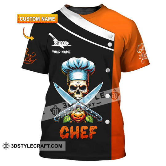 Unisex Shirt, Custom Name Chef Halloween Shirt, Halloween T-Shirt, Gift for Halloween style option 1