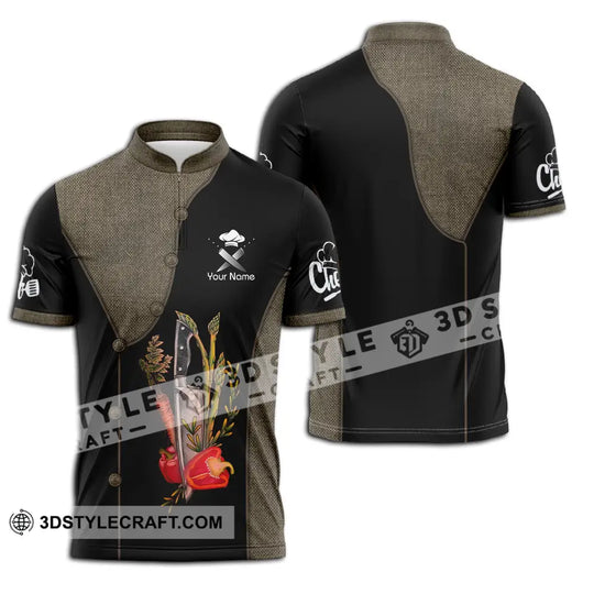 Unisex Shirt - Custom Name Chef Shirt Knife And Vegetable style option 2