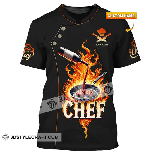 Unisex Shirt Custom Name Chef Polo Long Sleeve T-Shirt