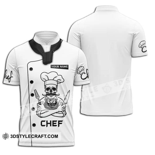 Unisex Shirt - Custom Name Chef Shirt, Skull Shirt style option 2