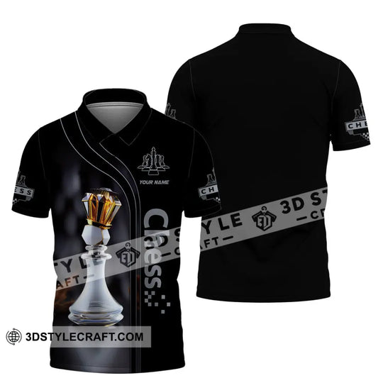 Unisex Shirt, Custom Name Chess Shirt, Chess Apparel, Chess Polo Long Sleeve, Chess Love T-Shirt style option 3