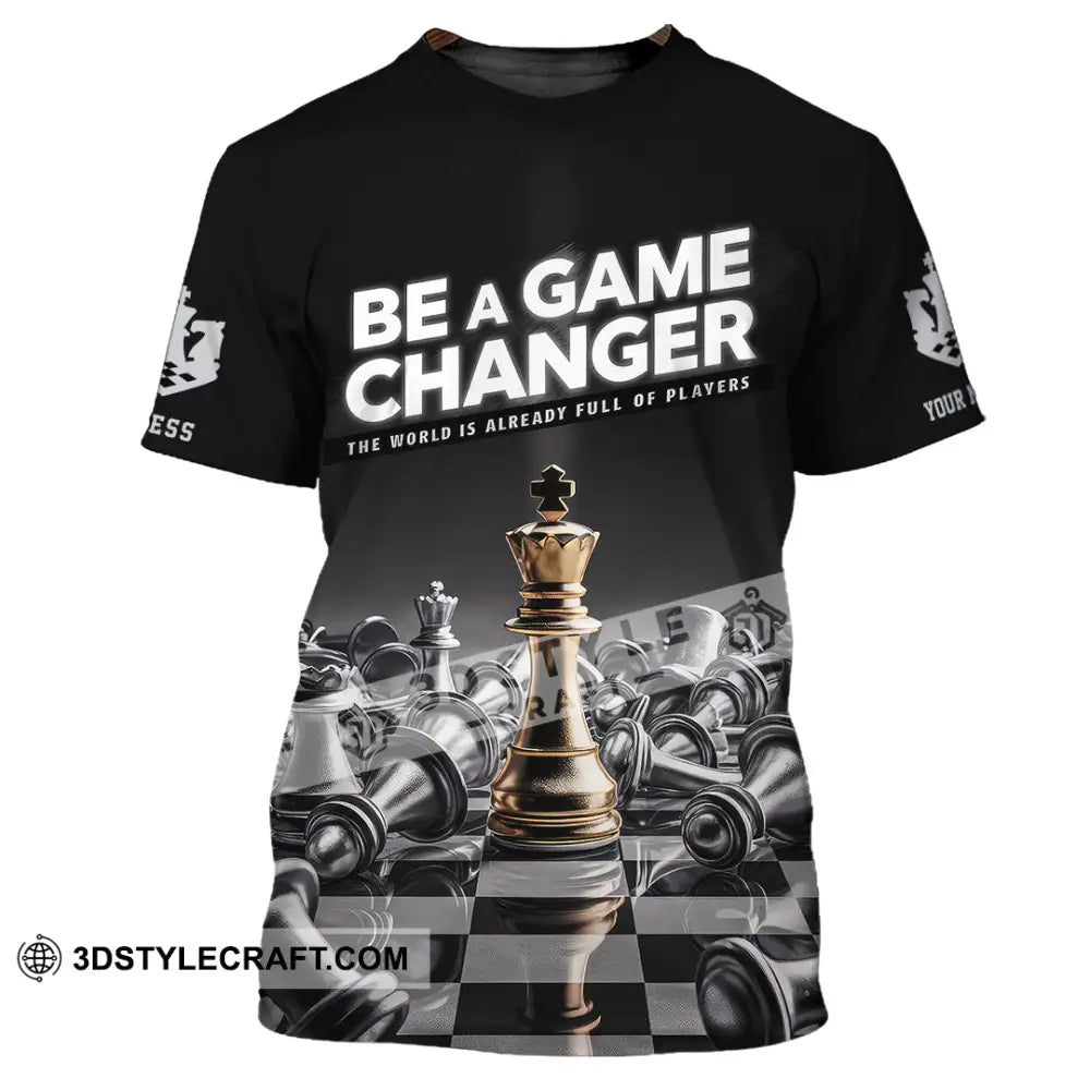 Unisex Shirt Custom Name Chess Apparel Polo Long Sleeve Love T-Shirt / S T-Shirt