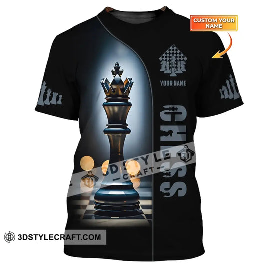 Unisex Shirt, Custom Name Chess T-Shirt, Chess Game Shirt, Gift for Chess Lover style option 1